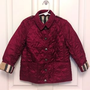 Burberry children's quilted jacket